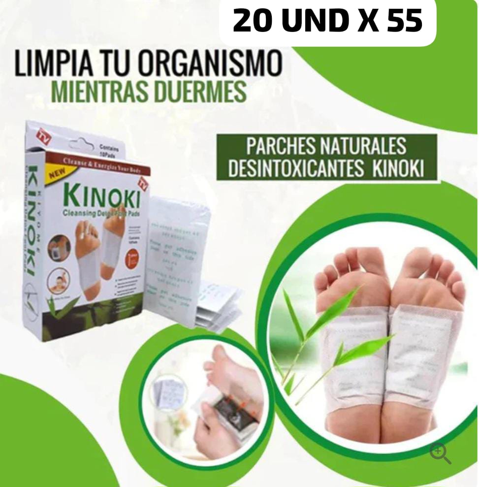 PARCHES DESINTOXICANTES KINOKI - CAJA X10 PARCHES