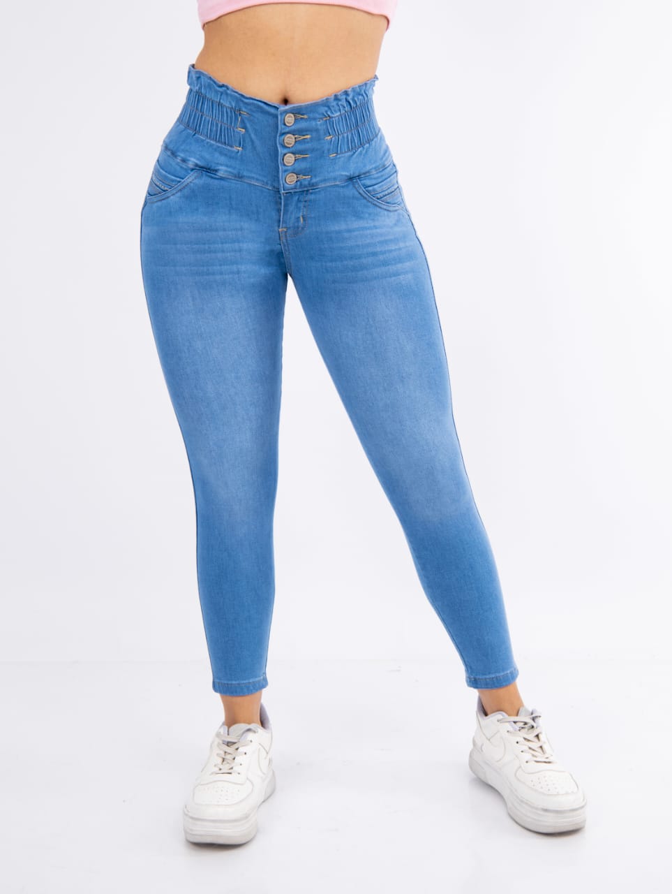 PANTALON FAJERO ENGOMADO ELIMA DENIM