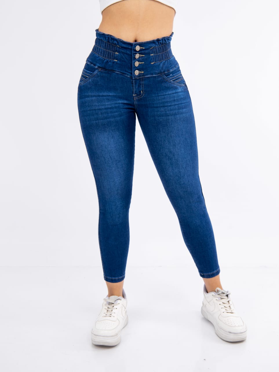 PANTALON FAJERO ENGOMADO ELIMA DENIM