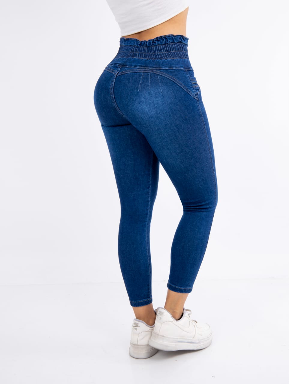 PANTALON FAJERO ENGOMADO ELIMA DENIM