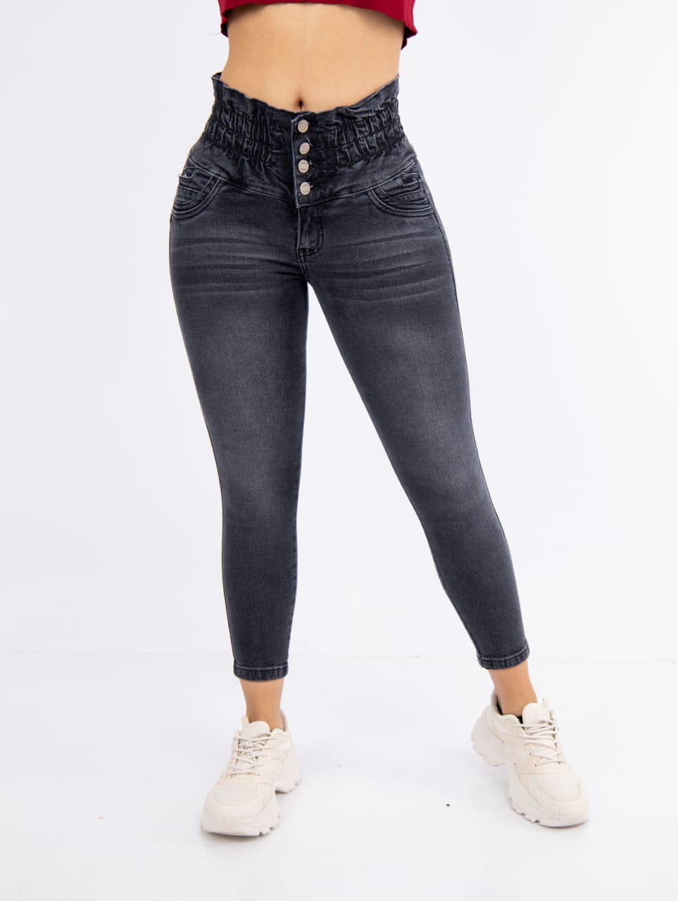 PANTALON FAJERO ENGOMADO ELIMA DENIM