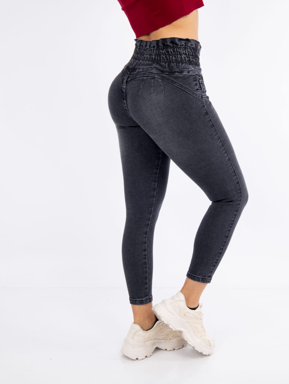 PANTALON FAJERO ENGOMADO ELIMA DENIM